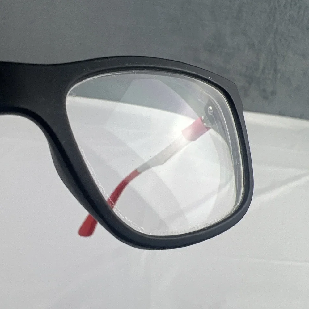 Ray-Ban RB 1549 3652 Kids Youth Eyeglasses FRAMES ONLY Black Red 48-16-125 EUC